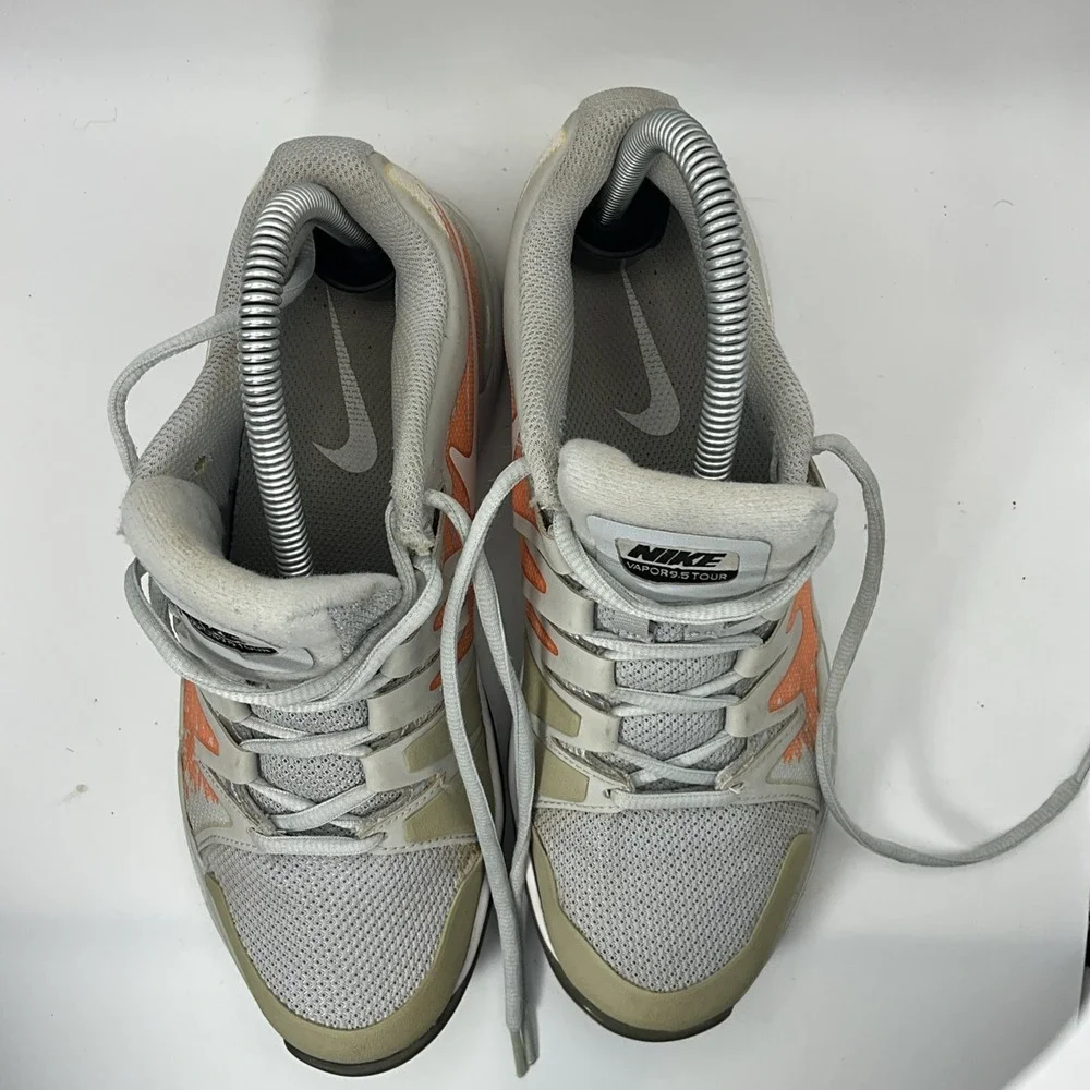 Nike Zoom Vapor 7.5 Tour Womens Tennis Shoes Orange Grey White 631475-018